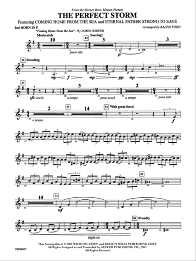 The Perfect Storm (from the Warner Bros. Motion Picture): 2nd F Horn
