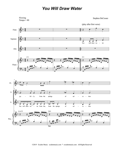 You Will Draw Water (Duet for Soprano & Alto Solo)