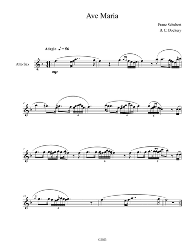 Ave Maria (Alto Sax Solo)