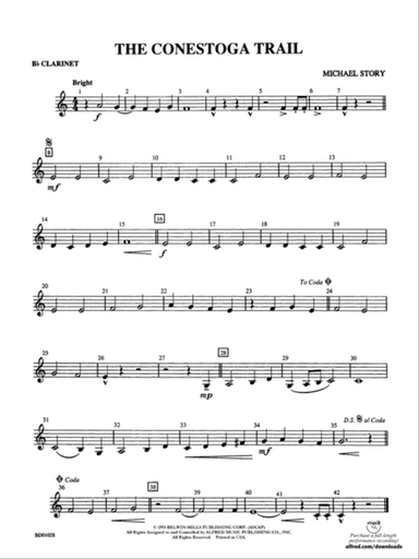 The Conestoga Trail: 1st B-flat Clarinet