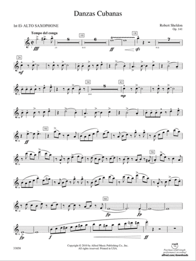 Danzas Cubanas: E-flat Alto Saxophone