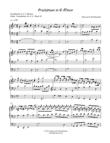 Praeludium in G Minor