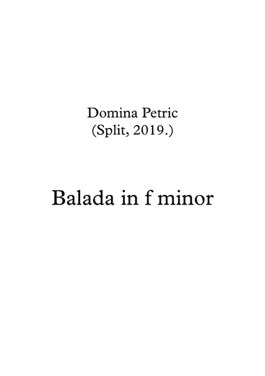 Balada f minor