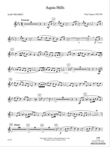 Aquia Hills: 1st B-flat Trumpet