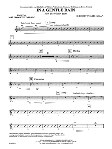 In a Gentle Rain: (wp) 1st B-flat Trombone T.C.