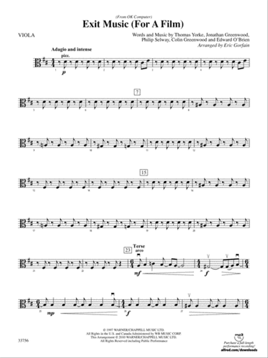 Exit Music (For a Film): Viola