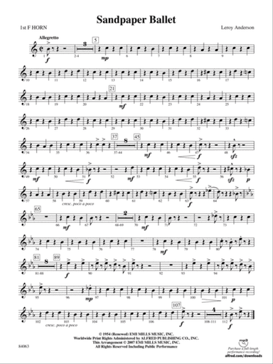 Sandpaper Ballet: 1st F Horn