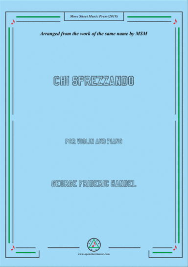 Handel-Chi sprezzando,for Violin and Piano