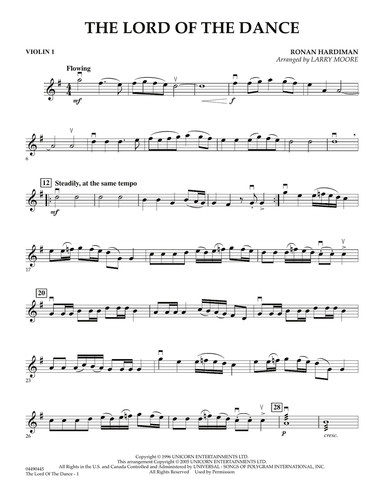 Lord Of The Dance - Violin 1