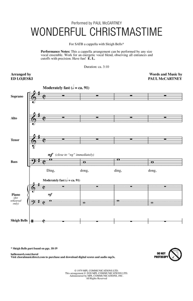 Wonderful Christmastime (arr. Ed Lojeski)