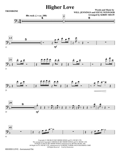 Higher Love - Trombone