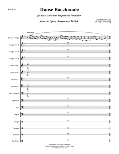Danse Bachanale for Brass Choir with Timpani & Percussion