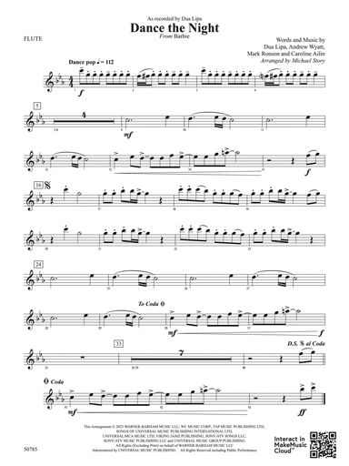 Dance the Night: Flute