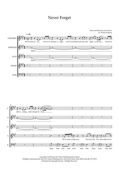 Never Forget (arr. Wendy Sergeant)