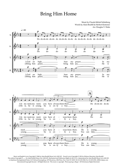 Bring Him Home (arr. Douglas V. Watts)