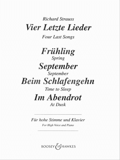 4 Last Songs - 'Vier letzte Lieder'