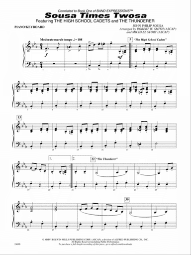Sousa Times Twosa: Piano Accompaniment