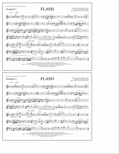Flash (arr. Tom Wallace) - Trumpet 1
