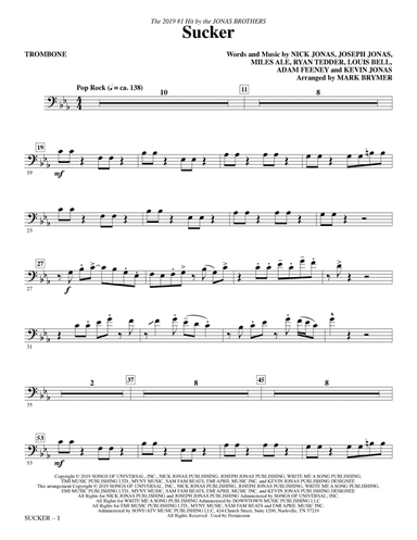 Sucker (arr. Mark Brymer) - Trombone