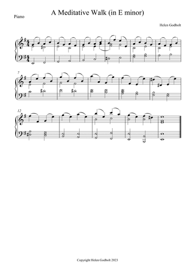 A Meditative Walk (in E minor)