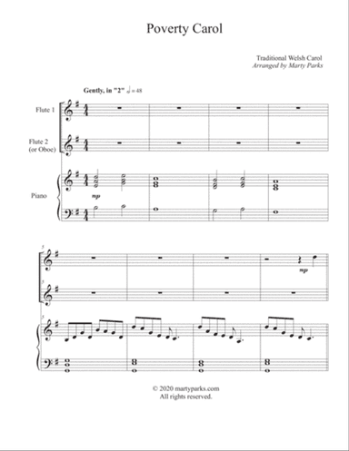 Poverty Carol (Flute1-Flute2-Piano)