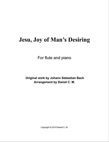 Jesu, Joy of Man's Desiring (flute and piano)