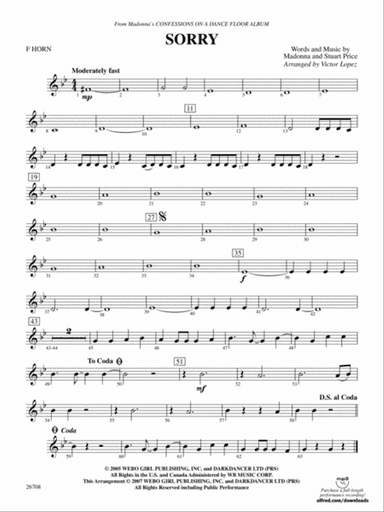 Sorry: 1st F Horn
