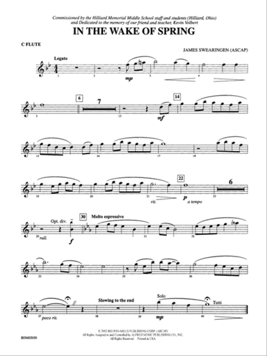 In the Wake of Spring: Flute