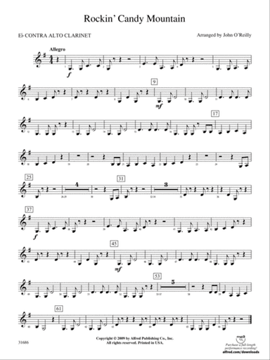 Rockin' Candy Mountain: (wp) E-flat Contrabass Clarinet