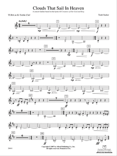 Clouds That Sail in Heaven: (wp) E-flat Tuba T.C.