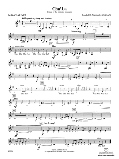 Cha'La: 1st B-flat Clarinet