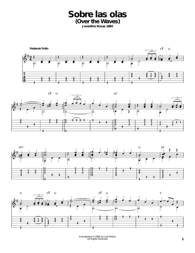 Over The Waves (arr. Joel Mabus)