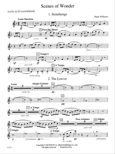 Scenes of Wonder: 2nd E-flat Alto Saxophone