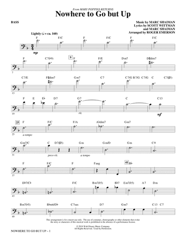 Nowhere to Go But Up (from Mary Poppins Returns) (arr. Roger Emerson) - Bass