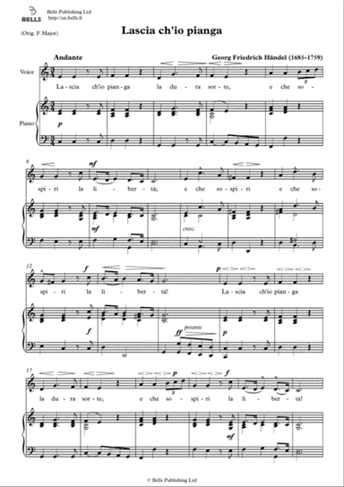 Lascia ch'io pianga (2) (C Major)