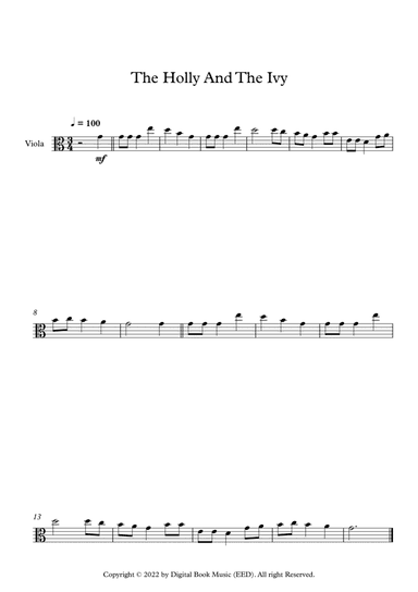 The Holly And The Ivy (Viola)