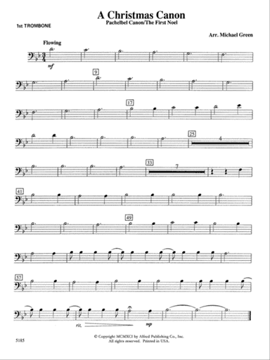 A Christmas Canon (Pachelbel Canon / The First Noel): 1st Trombone