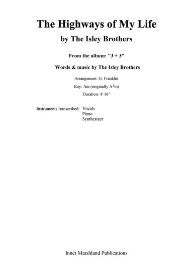 The Highways Of My Life