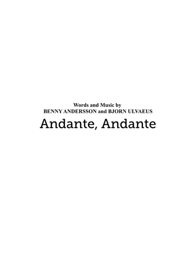 Andante, Andante
