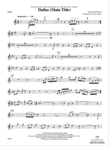 Dallas (Main Title): Oboe