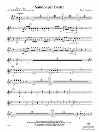 Sandpaper Ballet: (wp) 1st B-flat Trombone T.C.