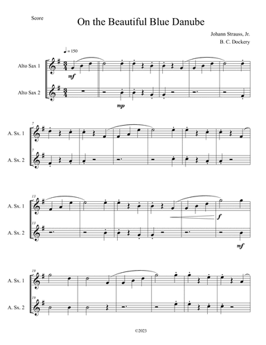 The Blue Danube (Alto Sax Duet)