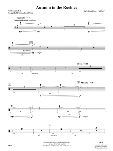 Autumn in the Rockies: 1st Percussion