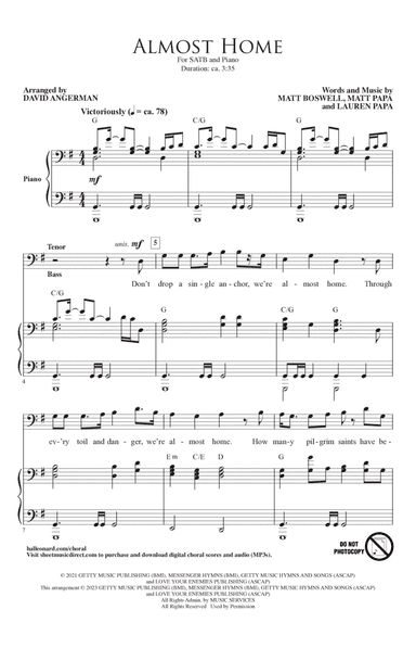Almost Home (arr. David Angerman)