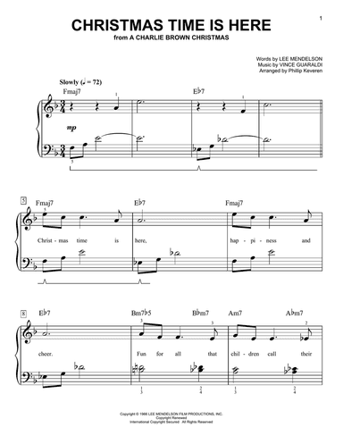 Christmas Time Is Here (arr. Phillip Keveren)