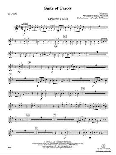 Suite of Carols: Oboe