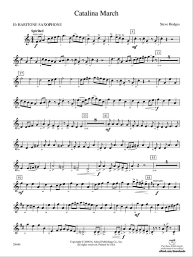 Catalina March: E-flat Baritone Saxophone
