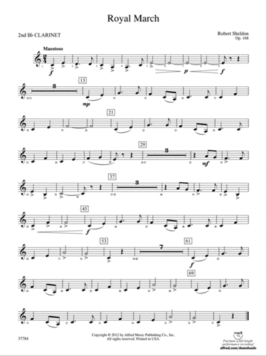 Royal March: 2nd B-flat Clarinet