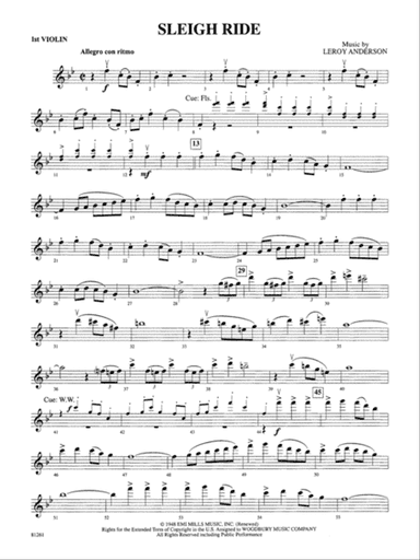 Sleigh Ride: 1st Violin