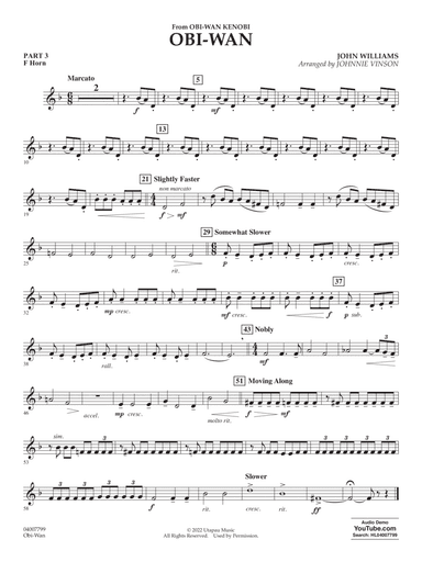 Obi-Wan (arr. Johnnie Vinson) - Pt.3 - F Horn